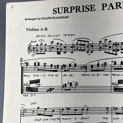 Surprise Party by Hilliard and Bishop Sheet Music Piano Trumpet Sax