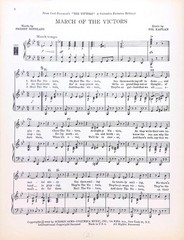 March Of The Victors Sheet Music Vincent Edwards Albert Finney 1963 War Film