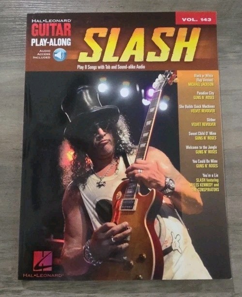 Slash Guitar Play Along Vol. 143 Hal Leonard Guitar Instruction Book