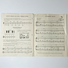 Vintage Oahu Accordion Sheet Music Lot Course Pages 1950s Marked