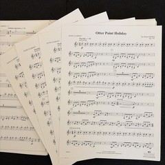 Otter Point Holiday Robert Sheldon Concert Band Score Parts Grade 4 Alfred