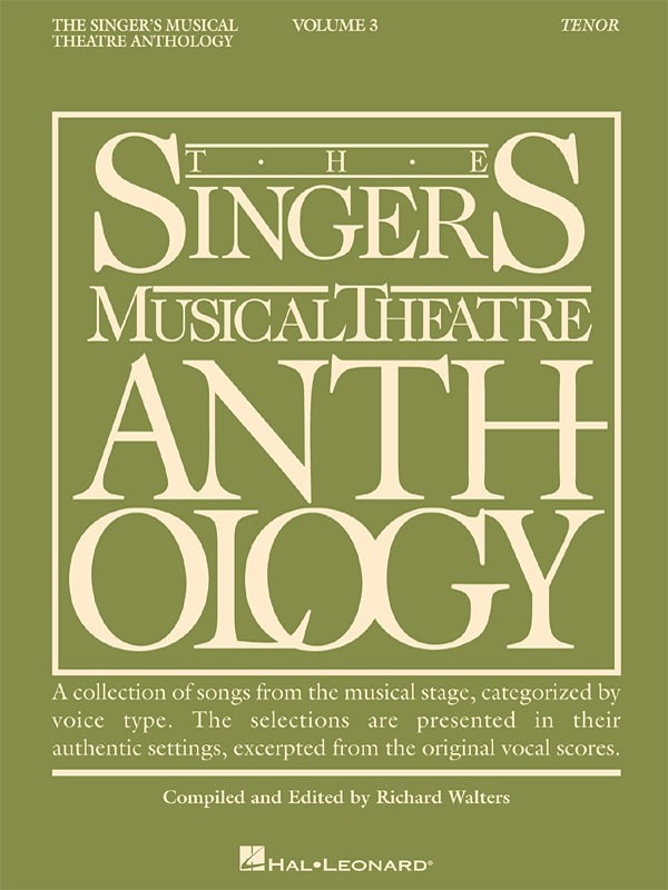 Singer&rsquo;s Musical Theatre Anthology Vol 3 Tenor Vocal Piano 35 Songs Music Book
