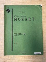Kalmus Vocal Scores with Latin Text, W. A. Mozart, Requiem, Te Deum, Lot of 4