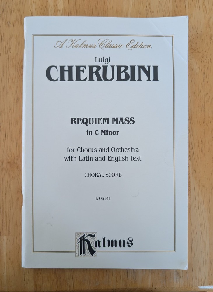 Luigi Cherubini Requiem Mass In C Minor Chorus Orchestra Latin English Songbook