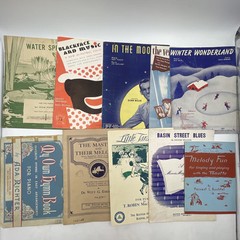 10 Antique Sheet Music 1930’s Art Music Song Litho Waltz Piano Hymn Blues