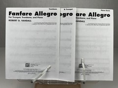 Fanfare Allegro Trumpet Trombone Piano Score & Parts Robert D. Vandall Alfred
