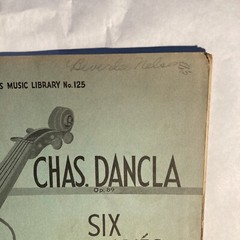 Chas. Dancla Op,89 Six Airs Varies for Violin & Piano Sheet Music – Carl Fisher