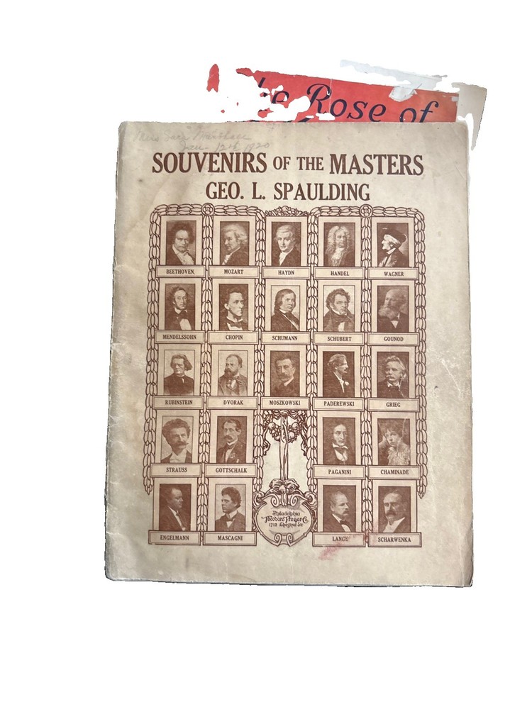 Vintage Souvenirs Of The Masters Piano Score Geo L Spaulding Theodore Presser