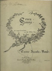 Antique 1912 Carrie Jacobs-Bond Sheet Music « Seven Songs » Art Noveau Chicago