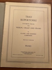 Trio Repertoire Favorite pieces For Violin, Cello And Piano – Piano Book