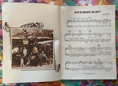 Vintage 1974 John Denver « Back Home Again » Music Book By Cherry Lane Music Co.