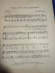 1907 FRED BOWERS 11×14 Musical Revue COLLEGE DAYS ‘The One Best Bet’ NM