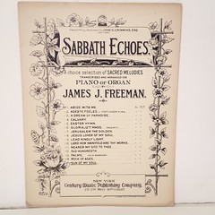 Antique 1901 Sabbath Echoes Sun Of My Soul Piano Organ Sheet Music