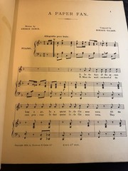 BB 1901 Musical Comedy sheet music A CHINESE HONEYMOON ‘A Paper Fan’