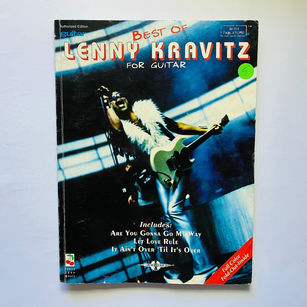 Best of Lenny Kravitz for Guitar Tab Songbook 1993 Cherry Lane Music Book Only