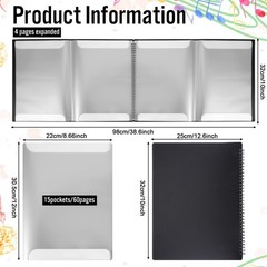 4 Pages Expand Sheet Music Folder, Spiral Sheet Musics Binder Allow Annotatio…