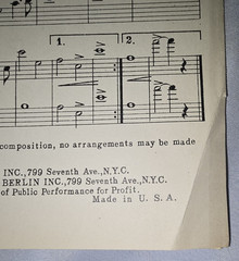 ​1940 God Bless America Vintage Orchestration Sheet Music Complete Irving Berlin