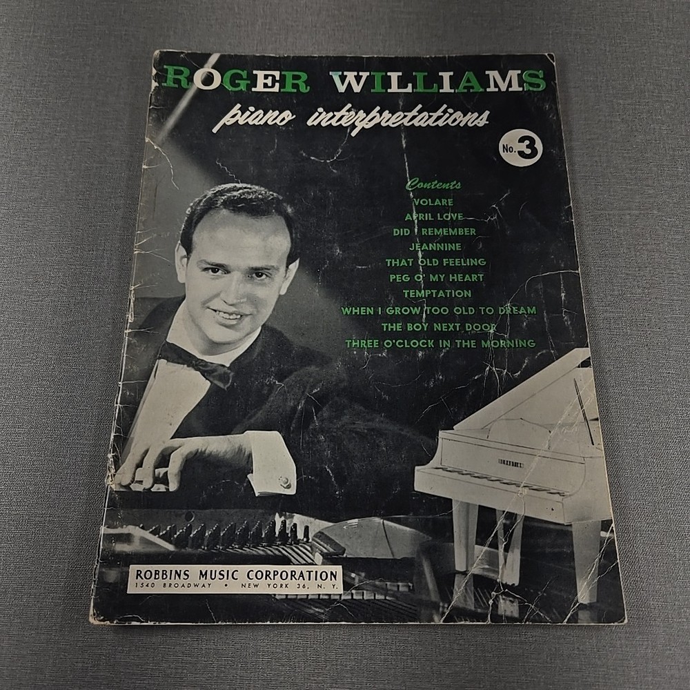 Roger Williams Piano Interpretations No 3 1959 Vintage Songbook Robbins Music