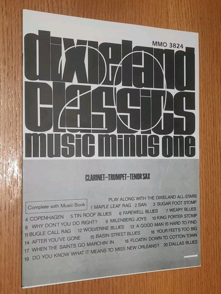 20 Dixieland Classics Music Minus One Bb Instruments Clarinet Trumpet Tenor Sax