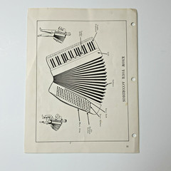 Vintage Oahu Accordion Sheet Music Lot Course Pages 1950s Marked