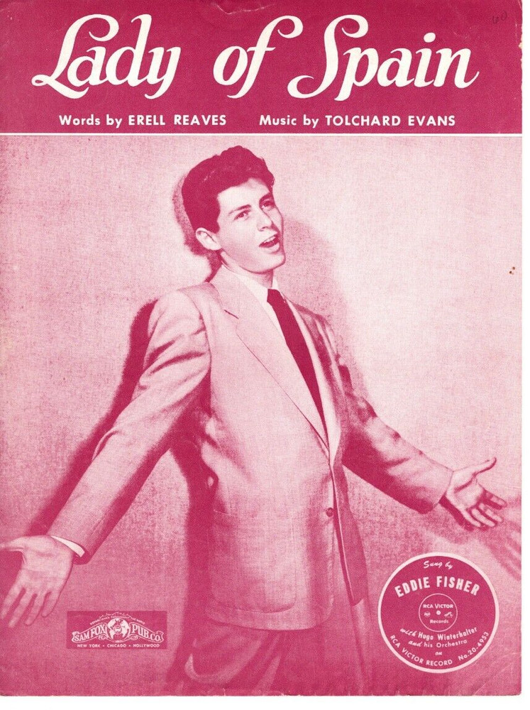 Sheet Music Lady of Spain Eddie Fisher 1944