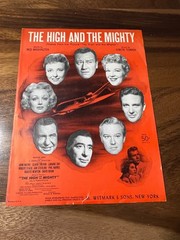 « The High And The Mighty » M Witmark & Sons Sheet Music 1954