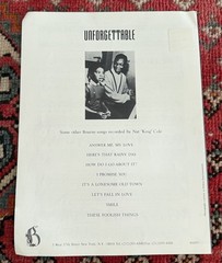 Unforgettable Natalie Cole Nat King Cole Duet Sheet Music 1991 Bourne Co 416951