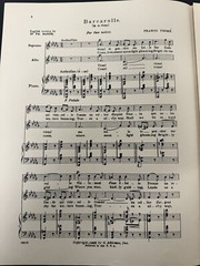 1907 Vintage Sheet Music “Barcarolle”, Lyrics In French And English, Piano