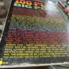 100 PLUS BIG POPS PIANO/VOCAL/ORGAN/CHORDS MUSIC BOOK 1974