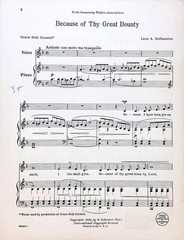 Because Of Thy Great Bounty Sheet Music Leon Hoffmeister Low Voice Sacred