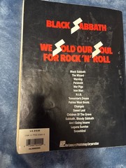 Black Sabbath We Sold Our Soul for Rock & Roll Guitar Tab Book Hal Leonard 1989