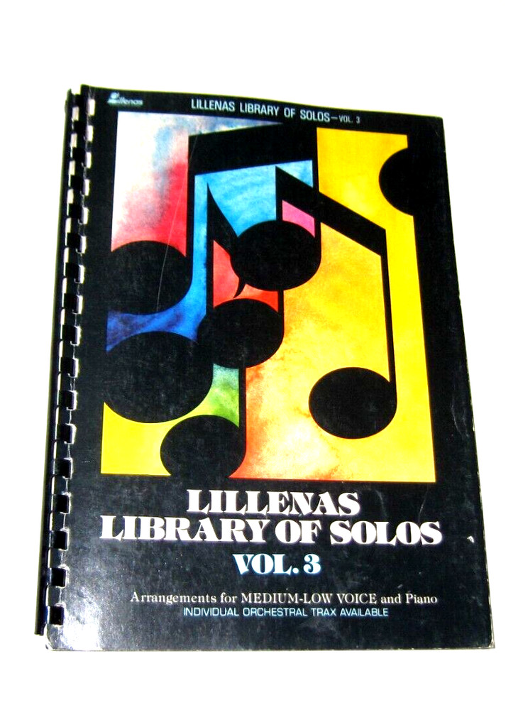 Lillenas Library of Solos Vol. 3 Medium-Low Voice and Piano Vintage 1979 Music