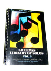 Lillenas Library of Solos Vol. 3 Medium-Low Voice and Piano Vintage 1979 Music
