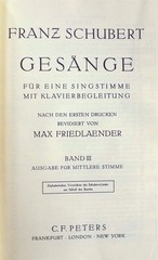 Brahms Album Band III Ausgabe fur tiefere Stimme Edition Peters #3691b