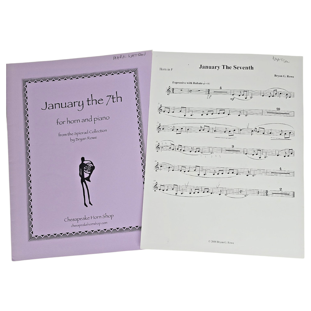January the 7th Sheet Music Horn Piano Bryan Rowe French Horn Score Spiorad Song