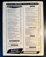 « BUGS » BOWERS « AD LIB » INSTRUCTION BOOK 1953 Chas. Colin – 32 Pgs Blues Pop VG