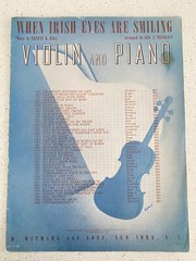 Lot 5 Vtg Violin Piano Sheet Music Duets Indian Love Call Chopin Cello Iris Eyes