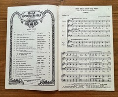 1959 Sacred Choral Sheet Music They That Know Thy Name SATB Glarum Wood #753