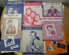 Lot of 40+ Vintage Sheet Music Pop And Boogie 1930s 1940s 1950s