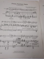 Edward MacDowell From puritan Days Violin Cello and Piano Sheet Music