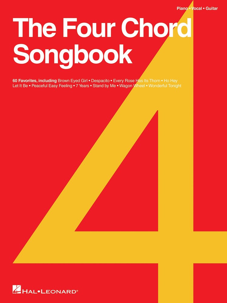 The Four Chord Songbook for Piano Vocal Sheet Music Guitar Lyrics 60 Songs Book