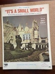 IT&rsquo;S A SMALL WORLD Disneyland 1963 Vintage Sheet Music Wonderland Sherman
