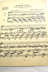 Brahms Two Songs Zwei Gesange OP.91 for Contralto with Viola & Piano Song Book
