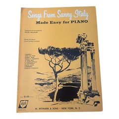 Songs From Sunny Italy Made Easy for Piano Ralph Milligan VTG 1960 NOS