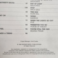 1998-1999 Smash Pop Hits Sheet Music Song Book Piano Vocals Chords