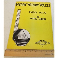 Merry Widow Waltz Piano Solo Franz Lehar Sheet Music 1935 Calumet Music Co