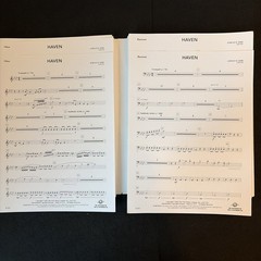 Haven Adrian B Sims Complete Concert Band Score & Parts Grade 4 FJH B1881 Unused