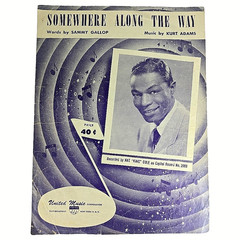 Somewhere Along the Way 1952 Sheet Music Piano Lyrics Chord Gallop Nat King Cole