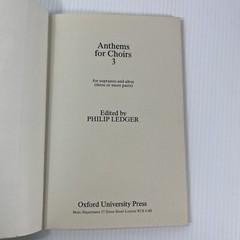 Anthems for Choirs Vol 1 2 3 and 4 Lot 4 Religious Choral Vocal Music Book