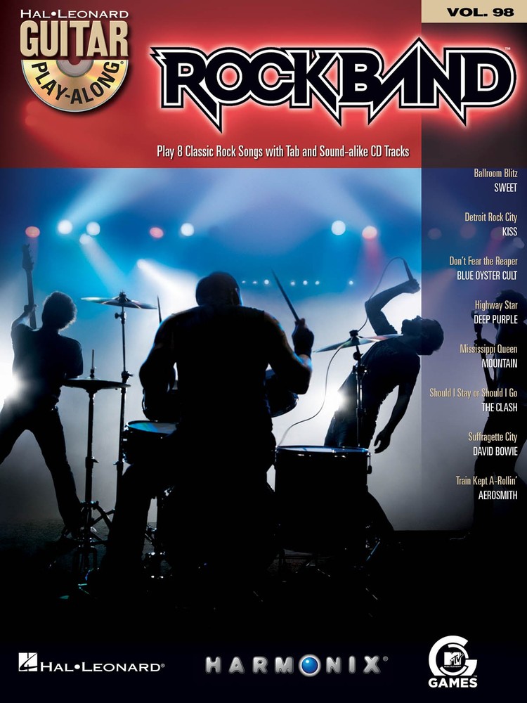Rock Band Guitar Play-Along Vol 98 Notes Tab Sheet Music Songs Book CD Pack
